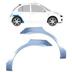 Reperaturka błotnika tylnego do Nissan Micra K12 2002-2010 / Lewa+Prawa / Zestaw 9627