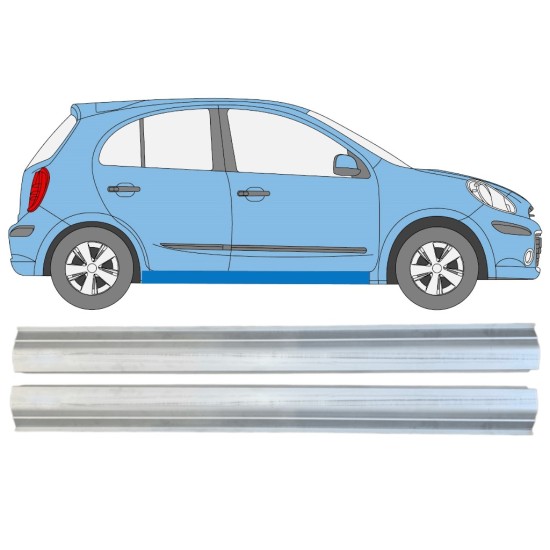 Reperaturka progu do Nissan Micra K13 2010-2017 / Lewa+Prawa / Zestaw 15215