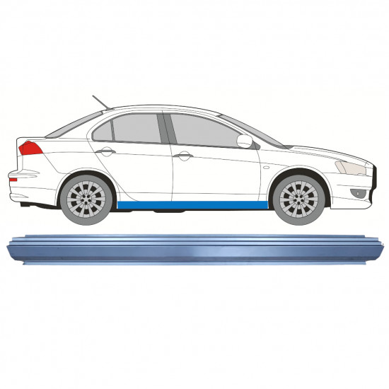 MITSUBISHI LANCER 2007- PRÓG / LEWA STRONA=PRAWA STRONA