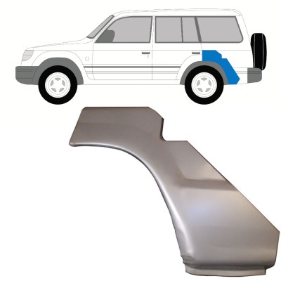 Reperaturka błotnika tylnego do Mitsubishi Pajero 1991-2001 / Lewa 16016