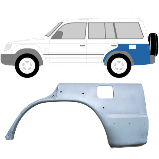 MITSUBISHI PAJERO 1991-1999 REPERATURKA BŁOTNIKA TYLNEGO / LEWA STRONA