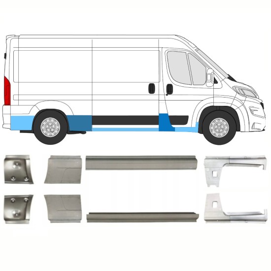 Zestaw reperaturek do Opel Movano 2021-2026 / Lewa+Prawa 16444