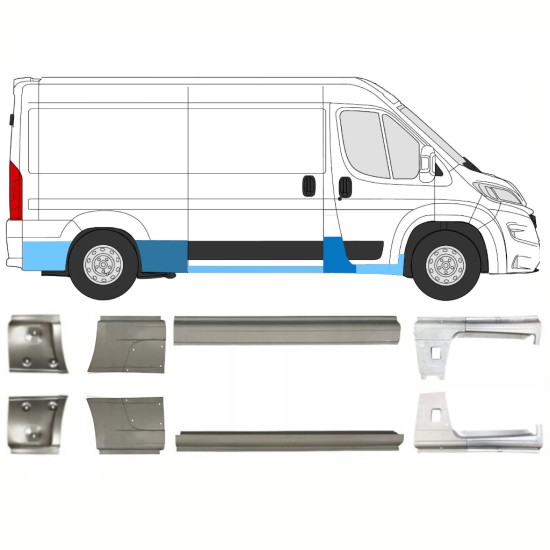 Zestaw reperaturek do Opel Movano 2021-2026 / Lewa+Prawa 16445
