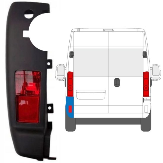 Narożnik zderzaka tylnego z lampą do Opel Movano 2021-2026 / Lewa / Zestaw 15773