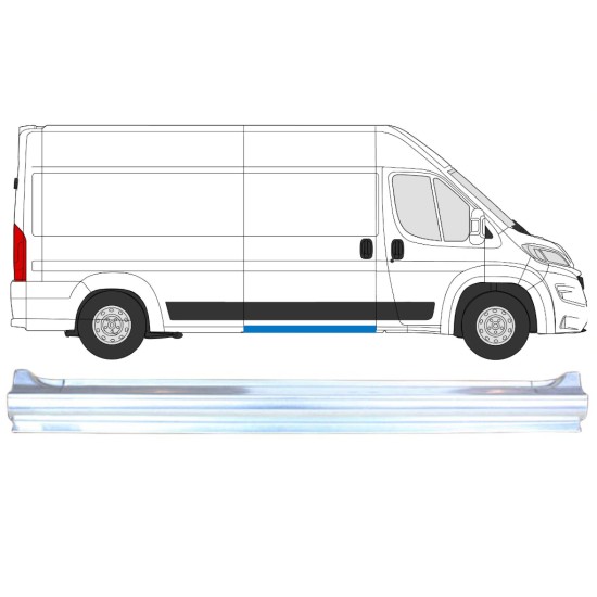 Pełny próg drzwi przesuwnych do Opel Movano 2021-2026 / Prawa 16458
