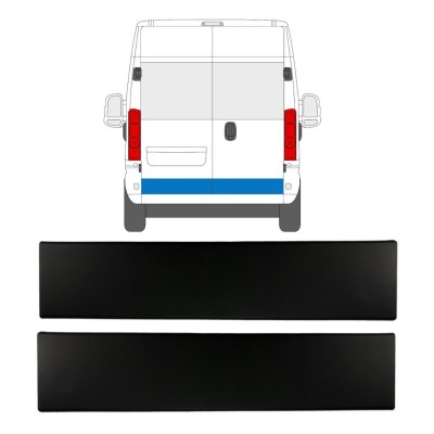Listwa boczna drzwi tylnych do Opel Movano 2021-2026 / Lewa+Prawa / Zestaw 15791