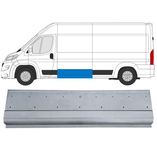 Reperaturka boku zewnętrzna z otworami na listwę do Opel Movano 2021-2026 / Lewa 16539