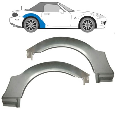 Reperaturka błotnika tylnego do Mazda MX-5 2005-2015 / Lewa+Prawa / Zestaw 16145