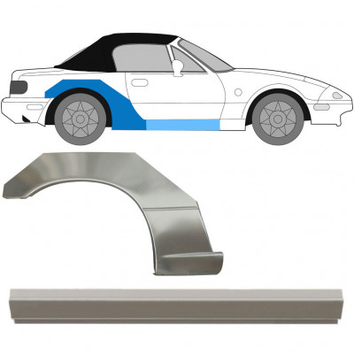 Reperaturka progu + błotnika tylnego do Mazda MX-5 1989-1998 / Prawa / Zestaw 11141