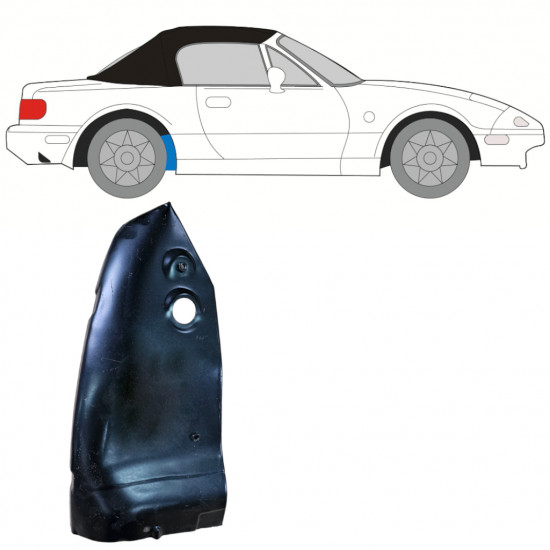 Reperaturka nadkola tylnego wewnętrzna do Mazda MX-5 1989-1998 / Prawa 11887