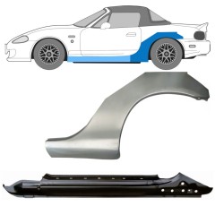 Pełny próg + reperaturka błotnika tylnego do Mazda MX-5 1998-2005 NB / Lewa / Zestaw 11146