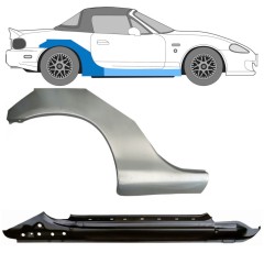 Pełny próg + reperaturka błotnika tylnego do Mazda MX-5 1998-2005 NB / Prawa / Zestaw 11145