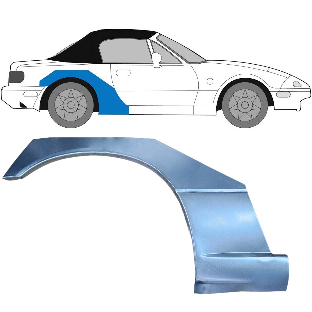 MAZDA MX-5 1989-1998 REPERATURKA BŁOTNIKA TYLNEGO / PRAWA STRONA