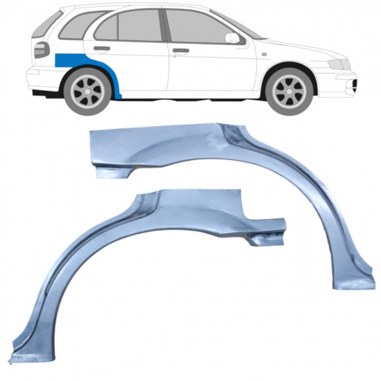 Reperaturka błotnika tylnego do Nissan Almera 1999-2007 / Lewa+Prawa / Zestaw 9630