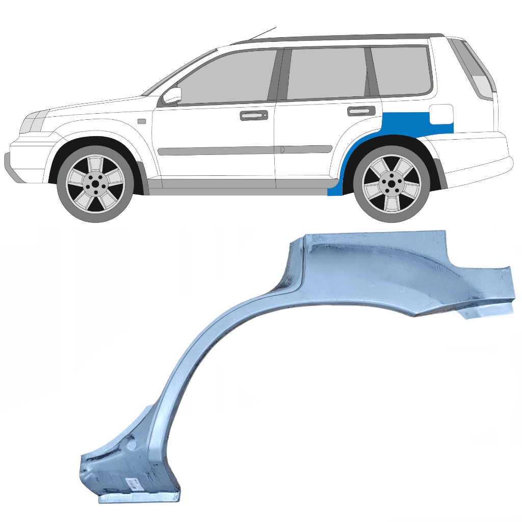 NISSAN X-TRAIL 2001-2007 REPERATURKA BŁOTNIKA TYLNEGO / LEWA STRONA