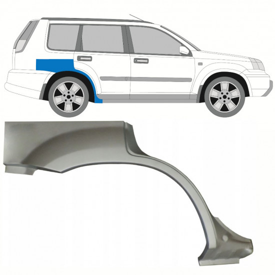 NISSAN X-TRAIL 2001-2007 REPERATURKA BŁOTNIKA TYLNEGO / PRAWA STRONA