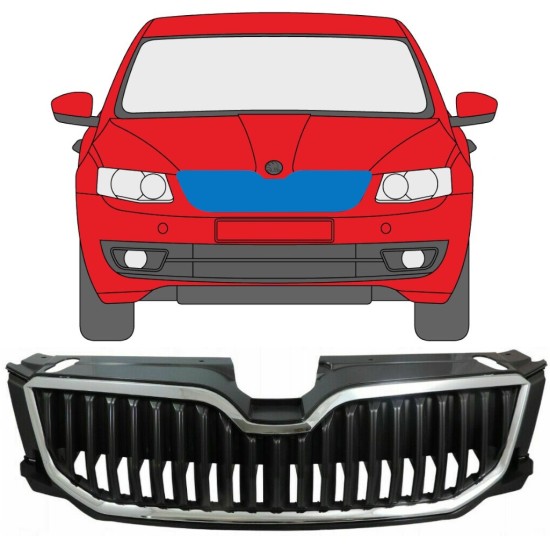 Grill chromowany do Skoda Octavia III 2013-2017 9354