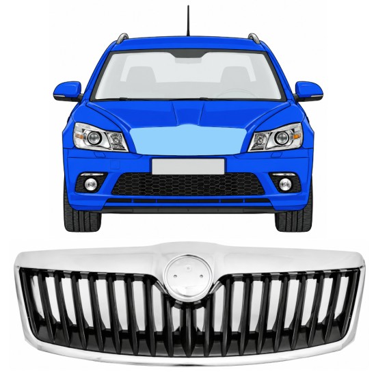 Grill do Skoda Octavia II 2008-2013 RS 17230
