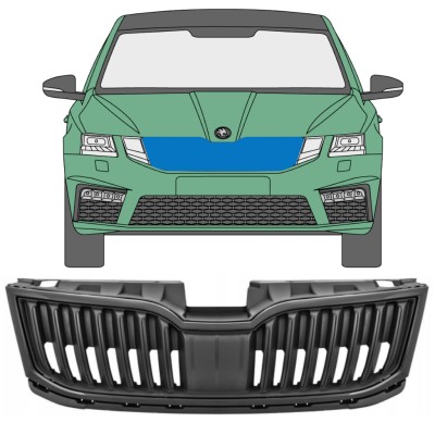 Grill czarny do Skoda Octavia III 2017-2020 / Zestaw 7549