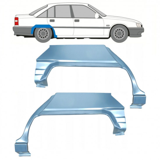 Reperaturka błotnika tylnego do Opel Omega A 1986-1993 / Lewa+Prawa / Zestaw 9803