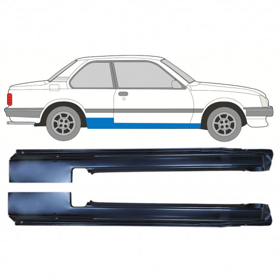 Reperaturka progu do Opel Ascona / Vauxhall Cavalier 1981-1988 / Lewa+Prawa / Zestaw 10981