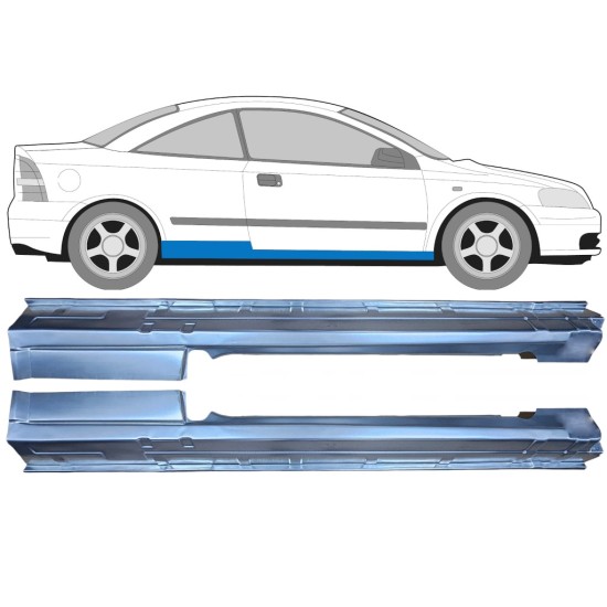 Pełny próg do Opel Astra G 1998-2009 / Lewa+Prawa / COUPE 15964