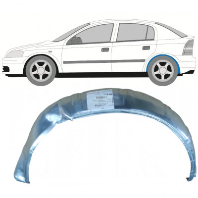 OPEL ASTRA 1998-2009 5 DRZWIOWY WEWNĘTRZNA REPERATURKA NADKOLA TYLNEGO / LEWA STRONA