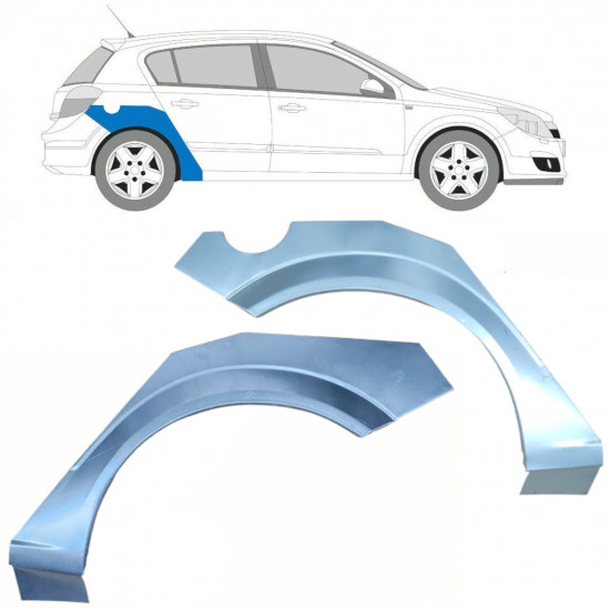 Reperaturka błotnika tylnego do Opel Astra 2003-2014 / Lewa+Prawa / Zestaw 10661