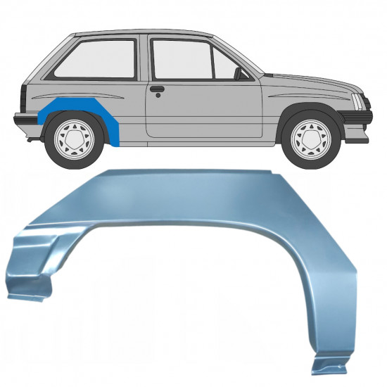 Reperaturka błotnika tylnego do Opel Corsa A 1982-1993 / Prawa 7701