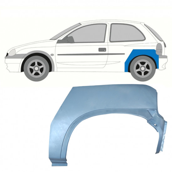 Reperaturka błotnika tylnego do Opel Corsa B 1993-2001 / Lewa 7254