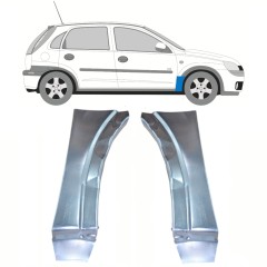 Reperaturka błotnika przedniego do Opel Corsa C 2000-2010 / Lewa+Prawa / Zestaw 10180