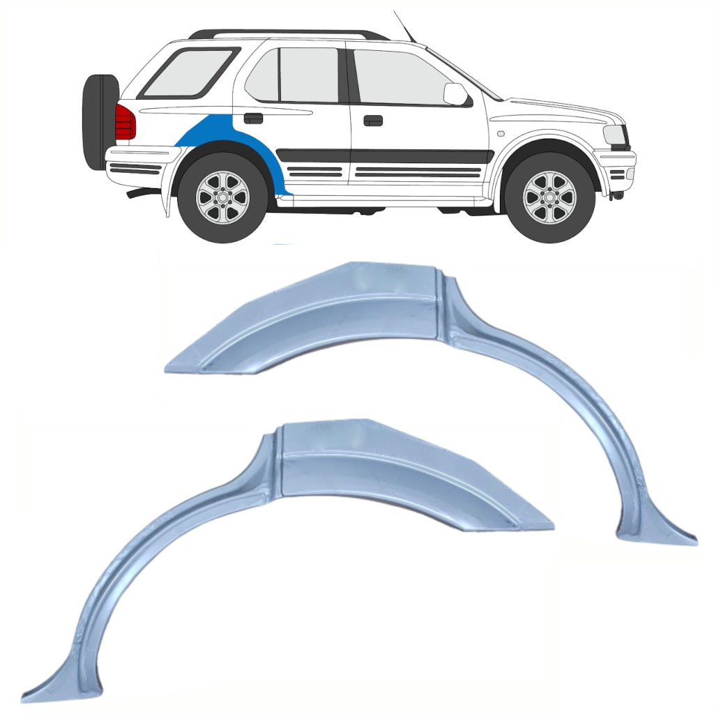Reperaturka Błotnika Tylnego Do Opel Frontera B 1999-2002 / Lewa+Prawa / Zestaw 10375