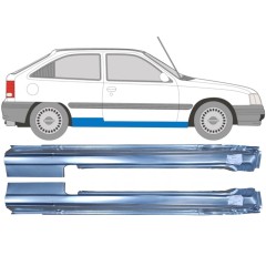 Pełny próg do Opel Kadett E Astra 1984-1993 / Lewa+Prawa / Zestaw 9449
