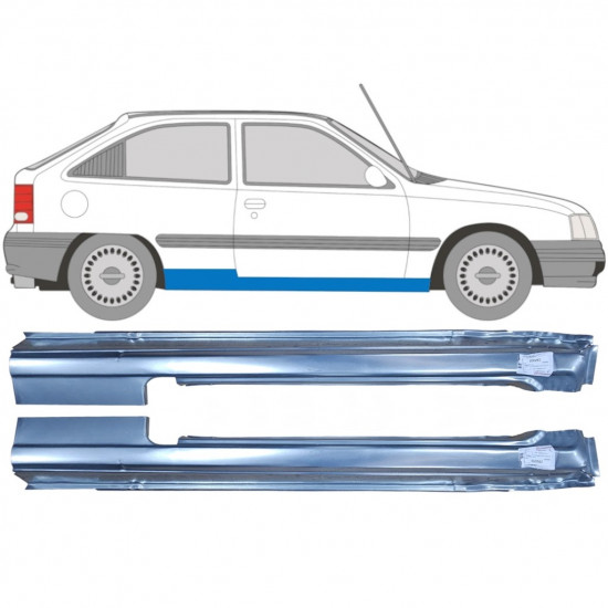 Reperaturka progu do Opel Kadett 1984-1993 / Lewa+Prawa / Zestaw 9449