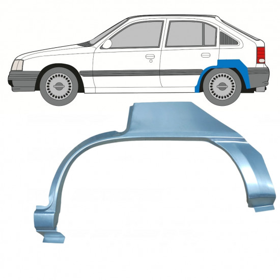 Reperaturka błotnika tylnego do Opel Kadett 1984-1993 / Lewa 7909