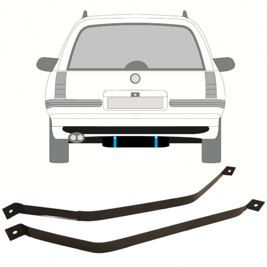 Obejmy zbiornika paliwa do Opel Omega 1996-2003 9385