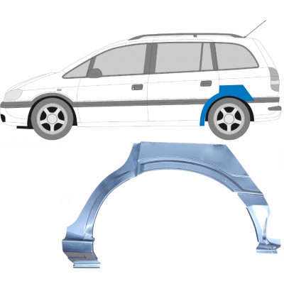 OPEL ZAFIRA 1999-2005 REPERATURKA BŁOTNIKA TYLNEGO / LEWA STRONA