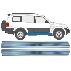 Reperaturka progu do Mitsubishi Pajero 2006-2021 / Lewa+Prawa / Zestaw 16351