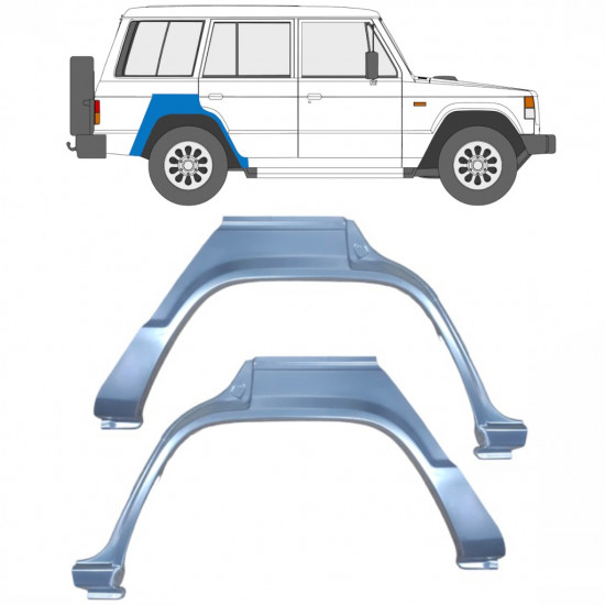 Reperaturka błotnika tylnego do Mitsubishi Pajero 1982-1992 / Lewa+Prawa / Zestaw 9631