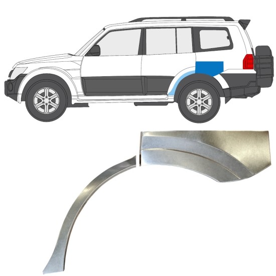 Reperaturka błotnika tylnego do Mitsubishi Pajero 2006-2021 / Lewa 14841
