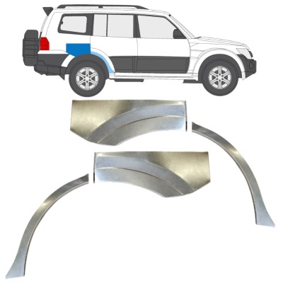 Reperaturka błotnika tylnego do Mitsubishi Pajero 2006-2021 / Lewa+Prawa / Zestaw 14842