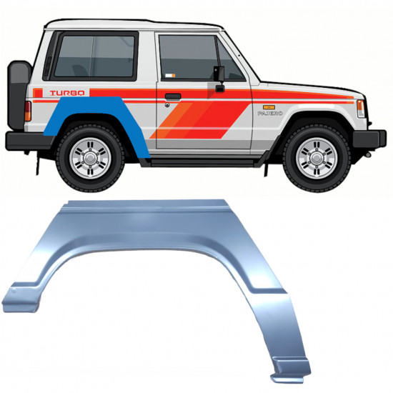 Reperaturka błotnika tylnego do Mitsubishi Pajero 1982-1992 / Prawa 6066