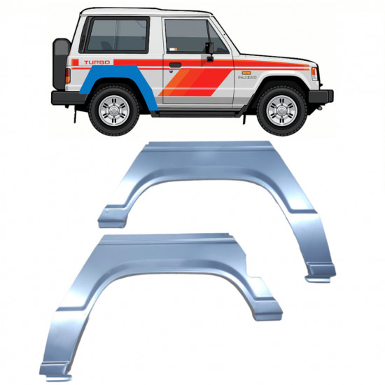 Reperaturka błotnika tylnego do Mitsubishi Pajero 1982-1992 / Lewa+Prawa / Zestaw 9998