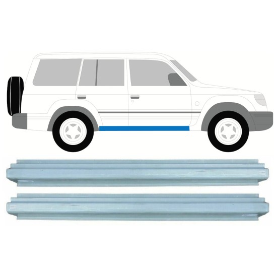 Reperaturka progu do Mitsubishi Pajero 1991-2001 / Lewa+Prawa / Zestaw 16000