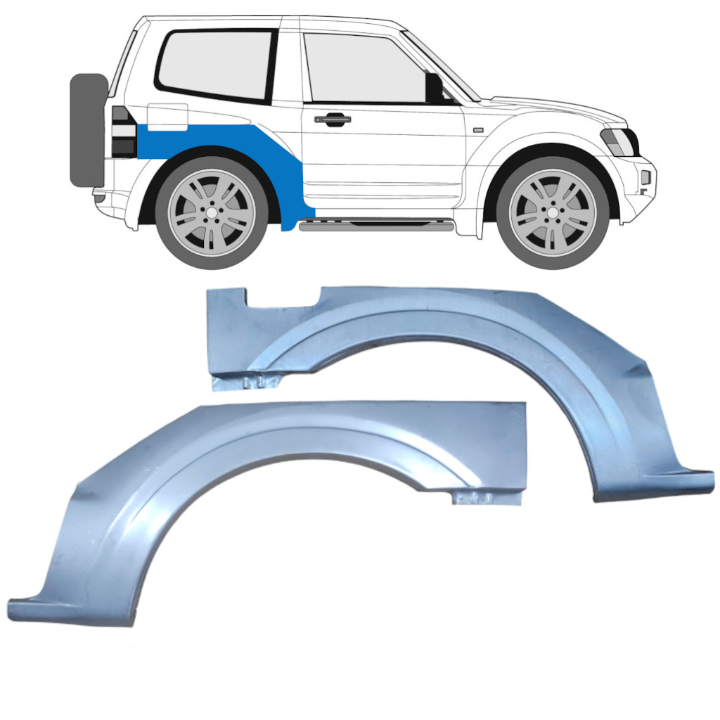 Reperaturka Błotnika Tylnego Do Mitsubishi Pajero 1999-2006 / Lewa+Prawa / Zestaw 9411