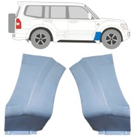Reperaturka błotnika przedniego do Mitsubishi Pajero 1999-2006 / Lewa+Prawa / Zestaw 16903