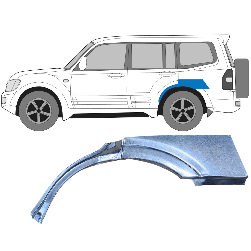 Reperaturka Błotnika Tylnego Do Mitsubishi Pajero 1999-2006 / Lewa 7208