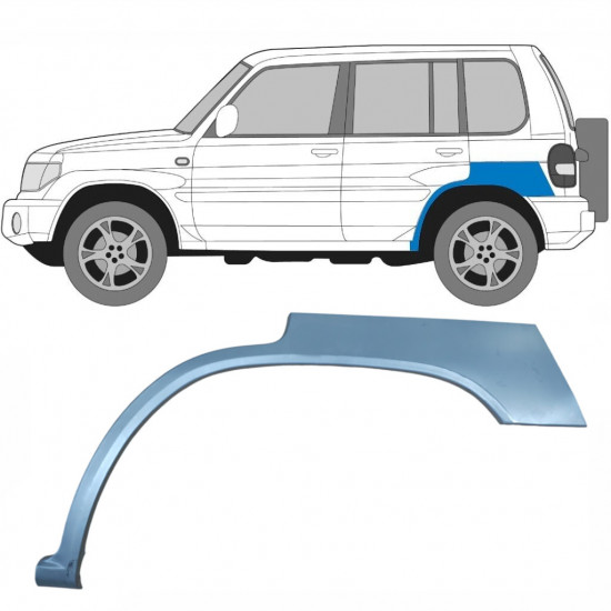 Reperaturka błotnika tylnego do Mitsubishi Pajero Pinin 1998-2007 / Lewa 5130