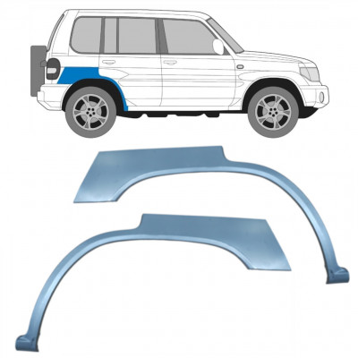 Reperaturka błotnika tylnego do Mitsubishi Pajero Pinin 1998-2007 / Lewa+Prawa / Zestaw 10452