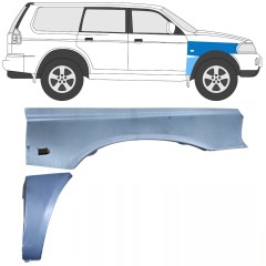 Reperaturka błotnika przedniego do Mitsubishi Pajero Sport 1996-2008 / Prawa / Zestaw 8542